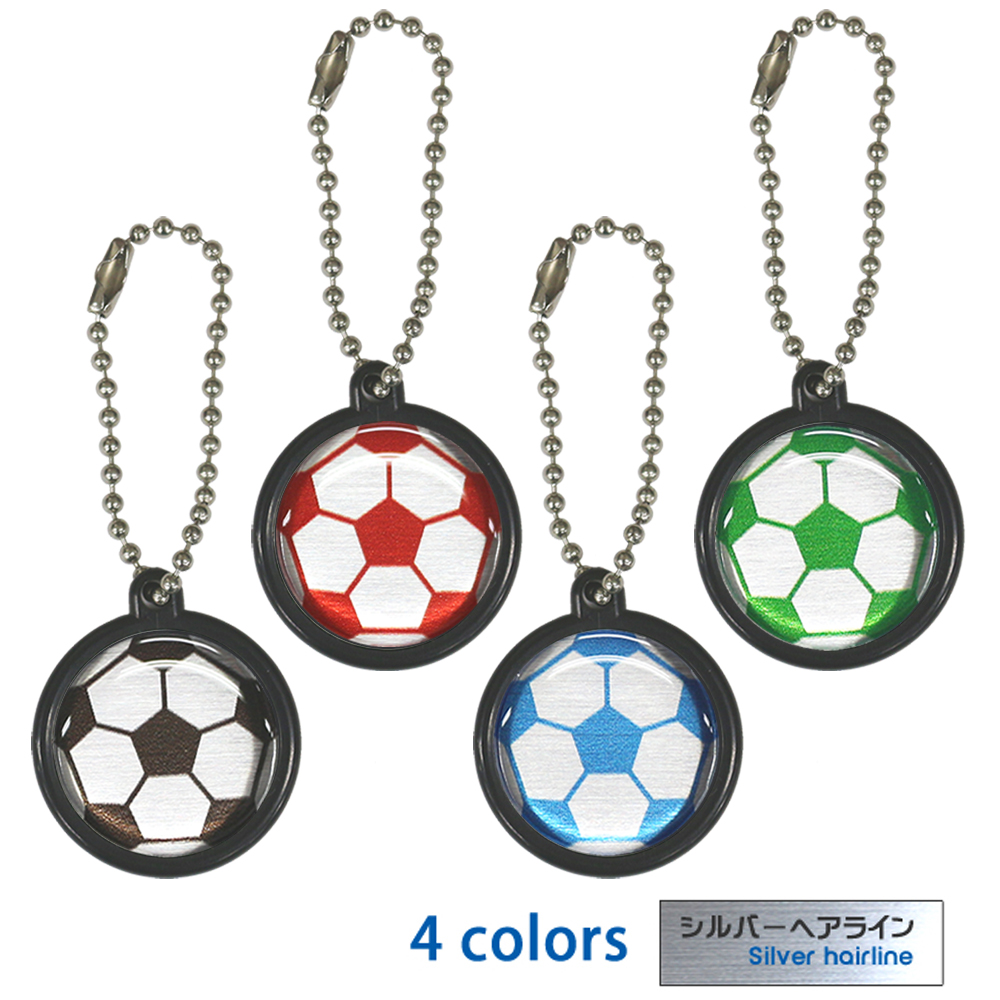 ストラップ　サッカーボール柄