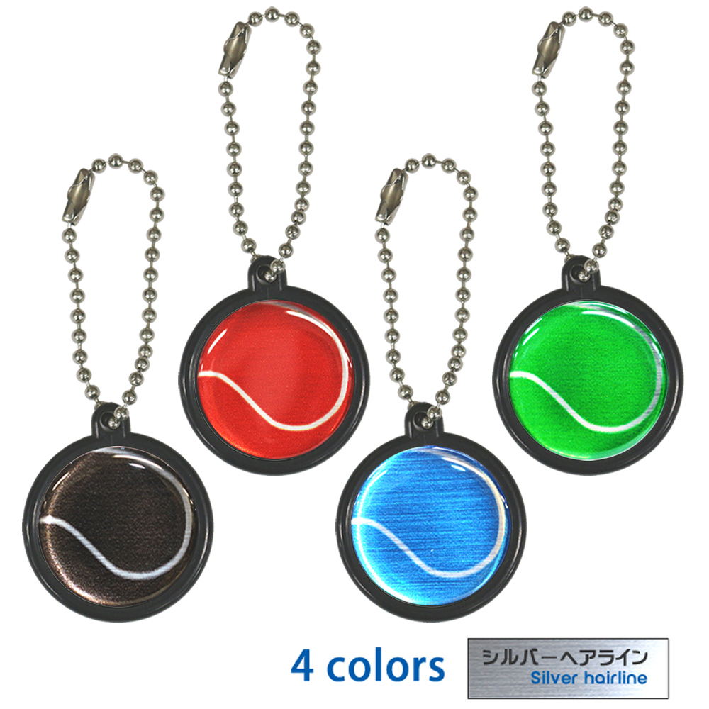 ストラップ　テニスボール柄