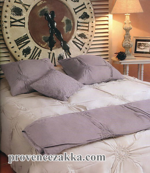 マリネットMARINETTE  ブティBOUTIS リネン麻キルトベッドカバー、ベッドスプレッド 180×260cmサイズ（ASTORIA・リラ） CVR_BT_LIT11