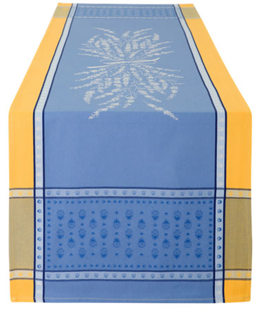 ジャガード織りテフロン撥水加工テーブルランナー50×160cmサイズ（Grignan グリニャン・全3色）【フランス】CHM_JCQ05