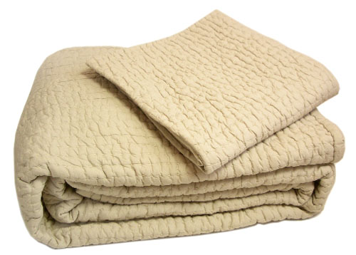 マリネットMARINETTE  ブティBOUTIS キルトベッドカバー、ベッドスプレッド180×250cmサイズ（AMBIANCE・ナチュラル）CVR_BT_LIT20：：他サイズお取り寄せ可能