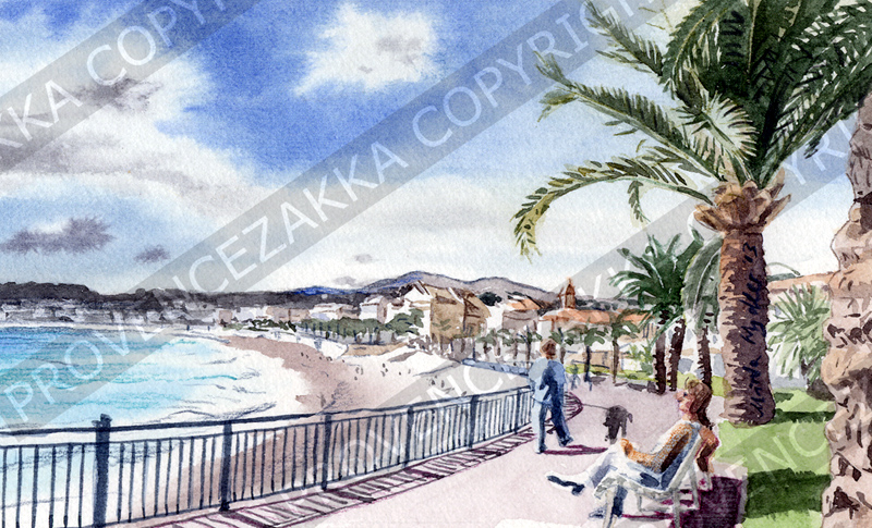 プロヴァンス風景絵画（NICE ニース / Baie des Anges 天使の湾）PT_MRT_04