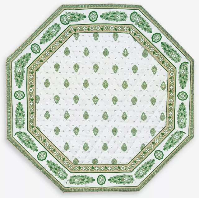 ８角形オクトゴナルフレームテーブルマット38×38cmサイズ（Marat d'Avignon バスティード・グリーン）【フランス】TP_OCT43：：他サイズお取り寄せ可能