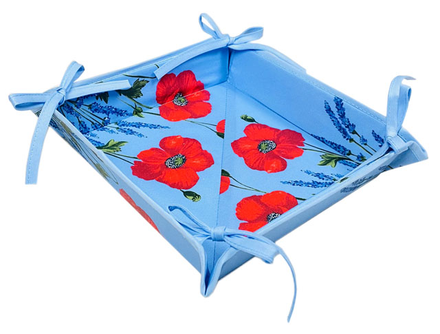 リボントレイ・カルトナージュパニエ（コクリコ＆ラベンダー・ライトブルー）CAR_P105