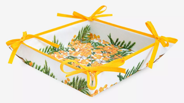 リボントレイ・カルトナージュパニエ（ミモザ・ホワイト）CAR_P109