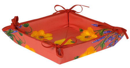 リボントレイ・カルトナージュパニエ（コクリコ＆ラベンダー・レッド）CAR_P79