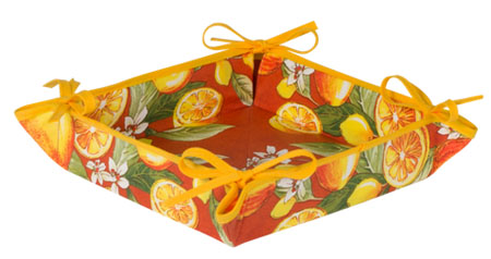 リボントレイ・リボントレイ・カルトナージュパニエ（レモン＆小花・オレンジ） CAR_P81