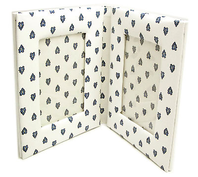 【 OUTLET 】ヴァルドローム VALDROME カルトナージュフォトフレーム（マナード・ホワイト×ブルー）CDR_VAL02