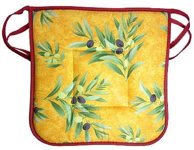 SALE！シートクッション（オリーブ・オレンジ×レッド）CHS_H16