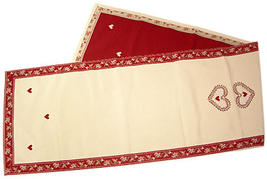 ジャガード織テーブルランナー32.5×140cmサイズ（プティクール）ノルディック柄 CHM_22 【フランス】