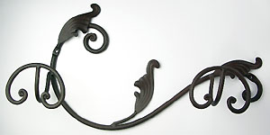 アイアン２連フック・リーフ（ダークブラウン ）ACC_01