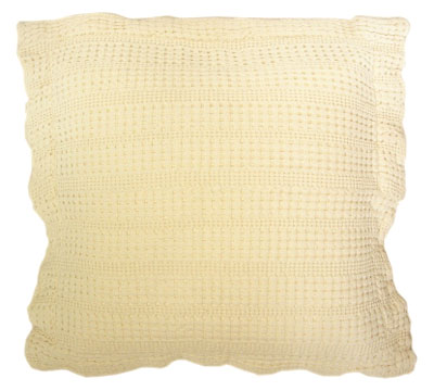 マリネットMARINETTE ブティBOUTIS キルトクッションカバー45×45cmサイズ（COLOMBIA コロンビア・アイボリー） 【フランス】 HOU_C53