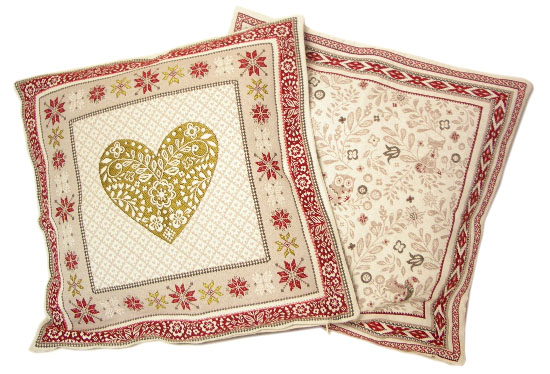 ジャガード織りモンターニュ HULOTTE ユロット クッションカバー ノルディック柄 45×45cmサイズ【フランス製】 HOU_MNT4