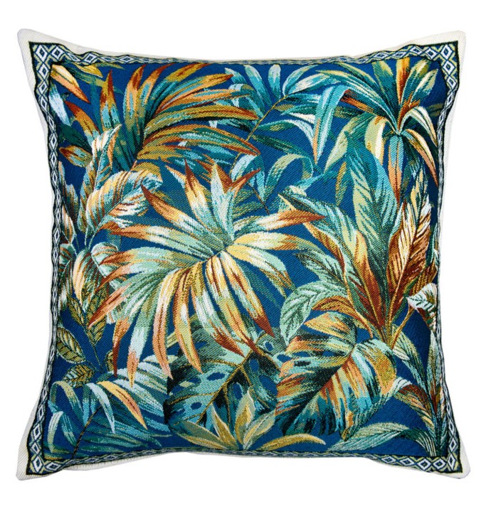 ジャガード織り Moorea モーレア クッションカバー（全２色） 45×45cmサイズ【フランス製】 HOU_JQD14