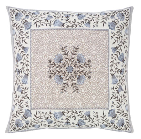 ジャガード織り AUBRAC オブラック クッションカバー花柄（全３色） 45×45cmサイズ【フランス製】 HOU_JQD5