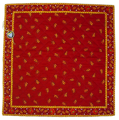 ヴァルドローム VALDROME キルトクッションカバー40×40cmサイズ（Ble ブレ・ボルドー） 【フランス製】 VAL_HOU_02