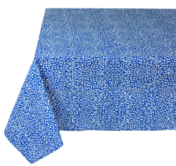 プロヴァンスプリントテーブルクロス撥水加工（Ondine オンディーヌ・ブルー）全７サイズ【フランス】 NAP_25_381eBL