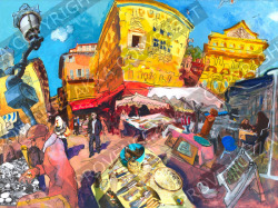 プロヴァンス風景絵画（Nice ニース, 旧市街アンティーク市・ブロカント） PT_MRT_33
