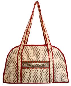 ボストンバッグＭＭ（ルールマラン・ベージュ×ボルドー）SAC5_VG02