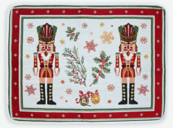 先染めジャガード織りプレイスマット（Casse-Noisette カッスノワゼット）【フランス】 ノルディック柄 SET_CSNST