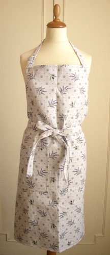 プロヴァンスジャガード織りエプロン（CASTILLON カスティヨン ・オフホワイト） 【フランス製】TAB_JQT06