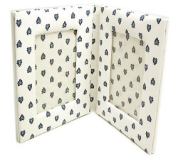 【 OUTLET 】ヴァルドローム VALDROME カルトナージュフォトフレーム（マナード・ホワイト×ブルー）CDR_VAL02