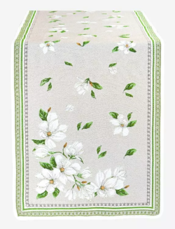 ジャガード織テーブルランナー50×170cmサイズ（Magnolia マグノリア・全２色） CHM_68【フランス】