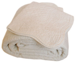 マリネットMARINETTE  ブティBOUTIS キルトベッドカバー、ベッドスプレッド 180×260cmサイズ（BAROQUE・アイボリー）CVR_BT_LIT15