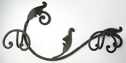 アイアン２連フック・リーフ（ダークブラウン ）ACC_01
