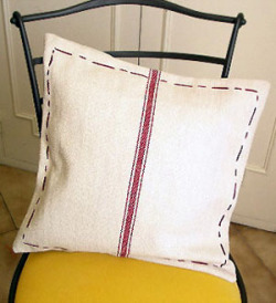 マリネットMARINETTE リネン麻クッションカバー42×42cmサイズ（CHANVRE・エルメス）【フランス】HOU_C45