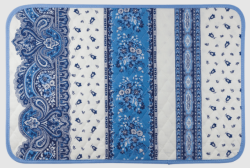 プロヴァンスキルティングランチョンマット：ランチマット：プレイスマット：テーブルマット（Marat d'Avignon　トラディション・ホワイト×ブルー）PM_MR_201703_WB