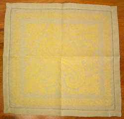 先染めジャガード織りリネン麻テーブルナプキン（CHOPIN ショパン・マイス）【フランス】SER_CPN01