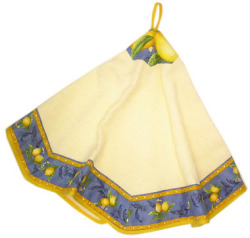 オクトゴナルハンドタオル（レモン・イエロー×ブルー）SER_O12