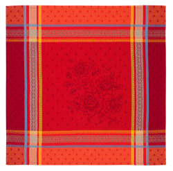 ジャカード織りテーブルナプキン（マッシリア・レッド）SER_P65　【フランス】
