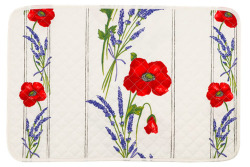 プロヴァンスキルティングランチョンマット：ランチマット：プレイスマット：テーブルマット（コクリコ＆ラベンダー・全3色）SET_T58【フランス】