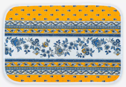 プロヴァンスキルティングランチョンマット：ランチマット：プレイスマット：テーブルマット（Marat d'Avignon　アヴィニョン・イエロー）SET_T79【フランス】