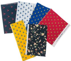 プロヴァンス生地【フランス】VALDROME ヴァルドローム はぎれ6枚セット【パッチワーク】（マルチカラー） T_SET_87