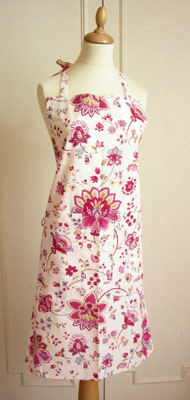 エプロンMarat d'Avignon マラダビニョン（ペルス・オフホワイト×ローズ）【フランス製】 TAB_MR13