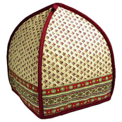 ティーポットカバー（ルールマラン・ベージュ×ボルドー）THE_09