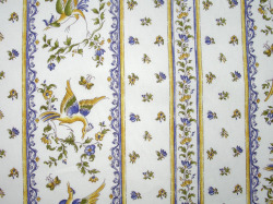 プロヴァンス生地【フランス】　ムスティエ・ブルー RAYURE TIS_109