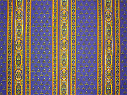 TIS_82 プロヴァンス生地【フランス】　サントリュシ（ブルー）  RAYURE