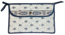 コスメポーチ防水仕様ミディアム（Marat d'Avignon バスティード・ターコイズ）TRS_MM_08