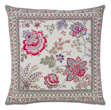 GARANCE ガランス 花柄：☆：ジャガード織りクッションカバー販売