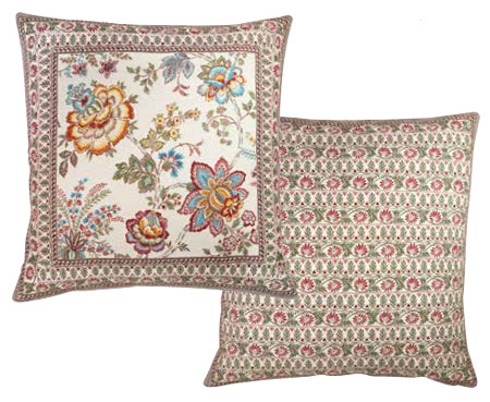 GARANCE ガランス 花柄：☆：ジャガード織りクッションカバー販売