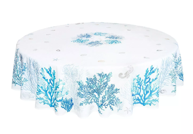 フランス製プロバンスプリント円形テーブルクロス プロヴァンス、プロバンスプリントラウンド円形テーブルクロス：丸