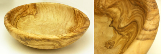 オリーブの木の食器オリーブウッド：サラダボウル24cm販売、通販