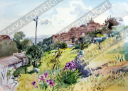 プロヴァンス風景絵画（Tourette-sur-Loup トゥーレット・シュー・ルー） PT_MRT_02