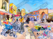 プロヴァンス風景絵画（Nice ニース,  サレヤ広場）PT_MRT_20