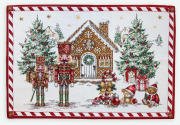 先染めジャガード織りプレイスマット（Christmas クリスマス）【フランス】 ノルディック柄 SET_CRSMS
