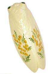 セミ壁掛けフラワーベース型（ミモザ）CGL_VS02